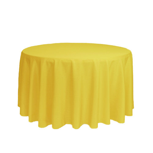 108 Inch Polyester Round Tablecloth Canary Yellow