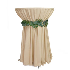 108 inch Polyester Round Tablecloth Champagne