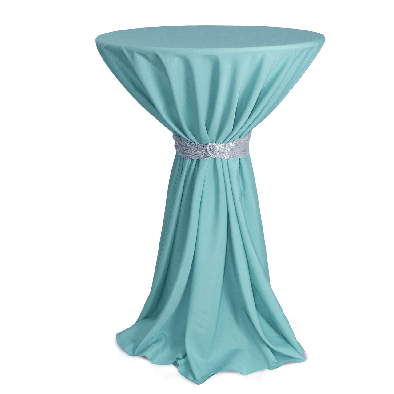 108 inch Polyester Round Tablecloth Dusty Blue