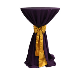 108 inch Polyester Round Tablecloth Eggplant