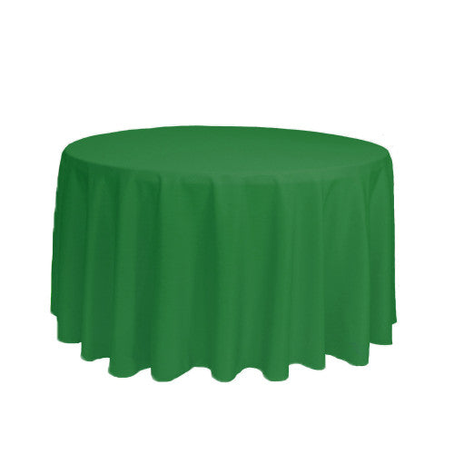 108 inch Polyester Round Tablecloth Emerald Green