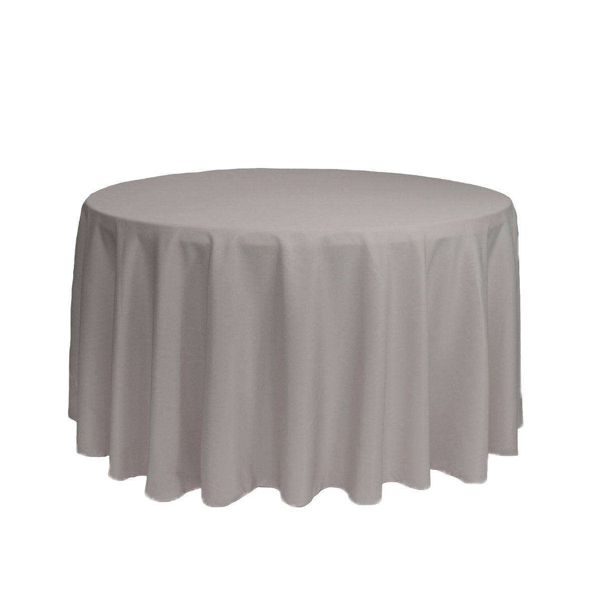 108 inch Polyester Round Tablecloth Gray