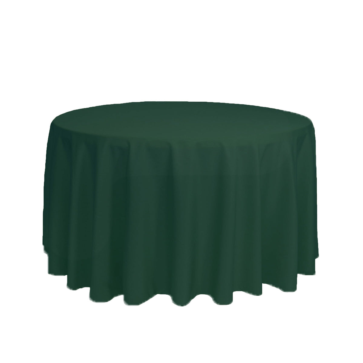 108 inch Polyester Round Tablecloth Hunter Green