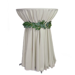 108 inch Polyester Round Tablecloth Ivory