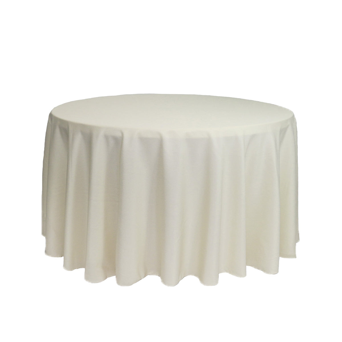 108 inch Polyester Round Tablecloth Ivory