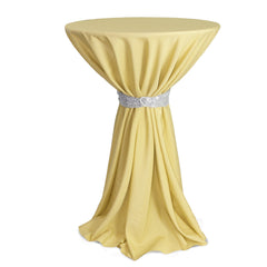 108 inch Polyester Round Tablecloth Pastel Yellow