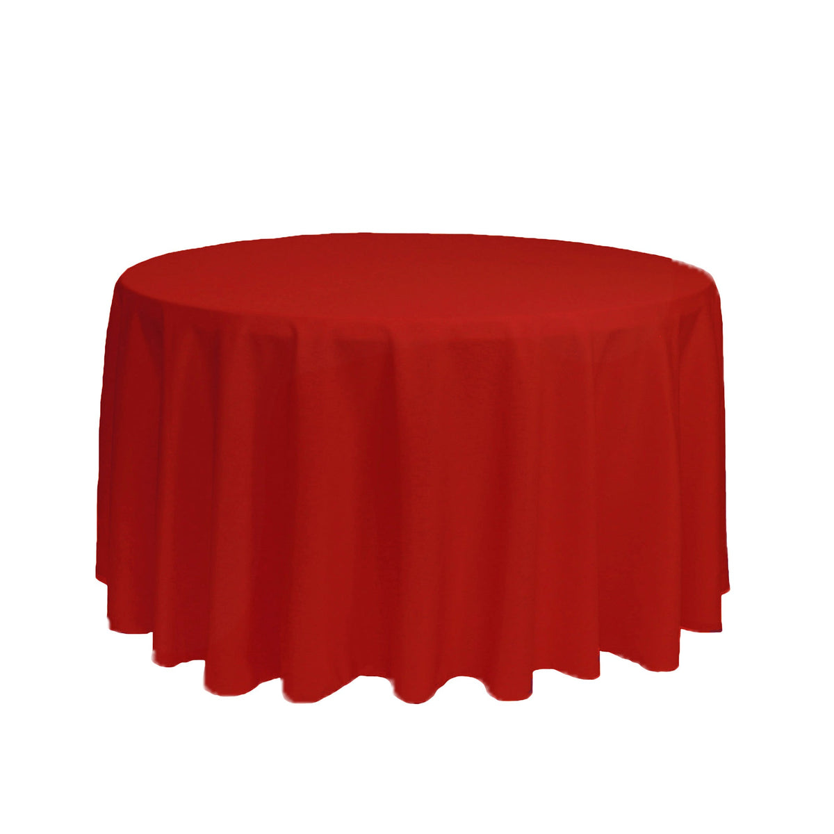 108 inch Polyester Round Tablecloth Red