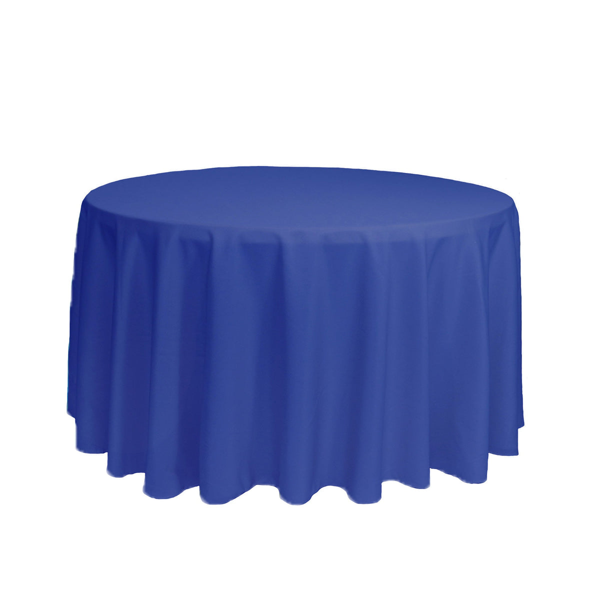 108 inch Polyester Round Tablecloth Royal Blue