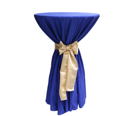 108 inch Polyester Round Tablecloth Royal Blue