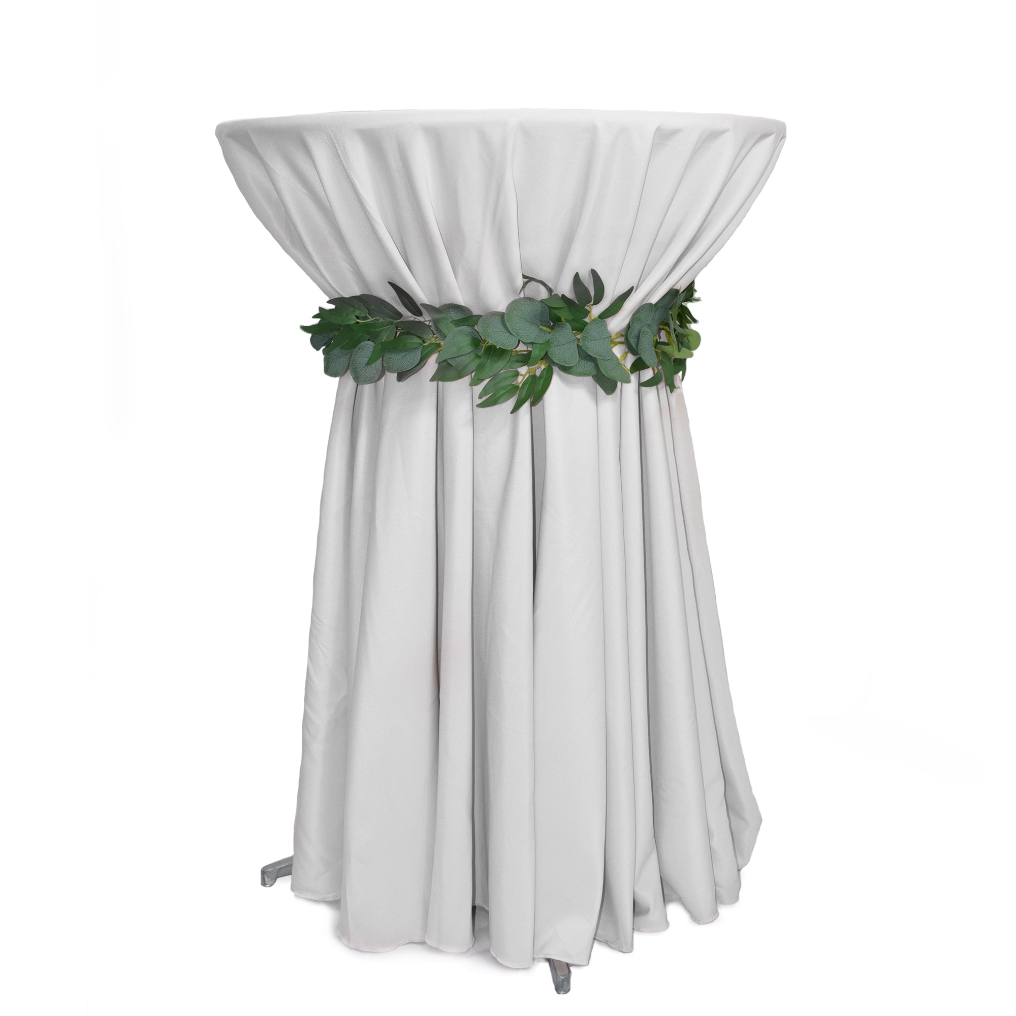 108 inch Polyester Round Tablecloth White