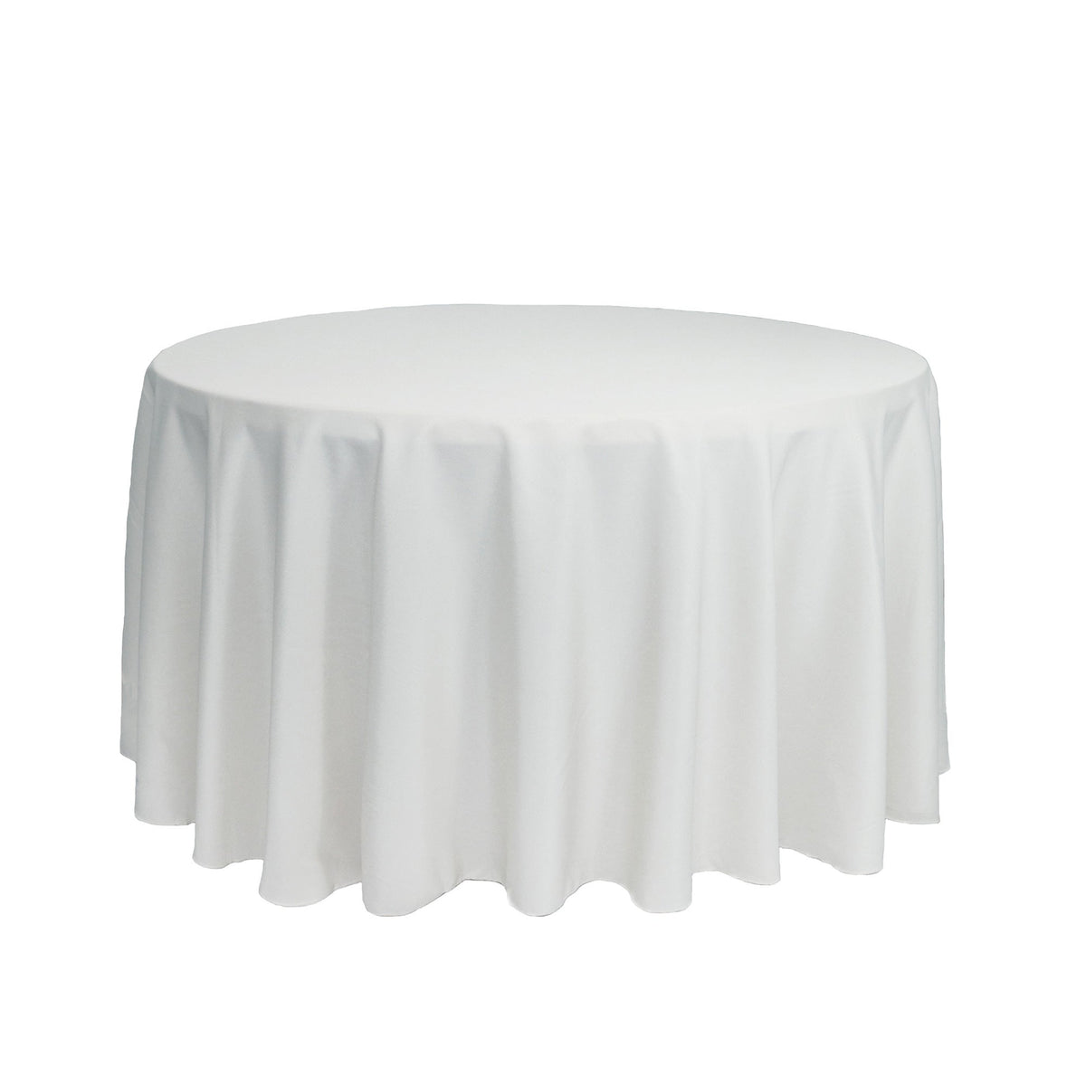 108 inch Polyester Round Tablecloth White