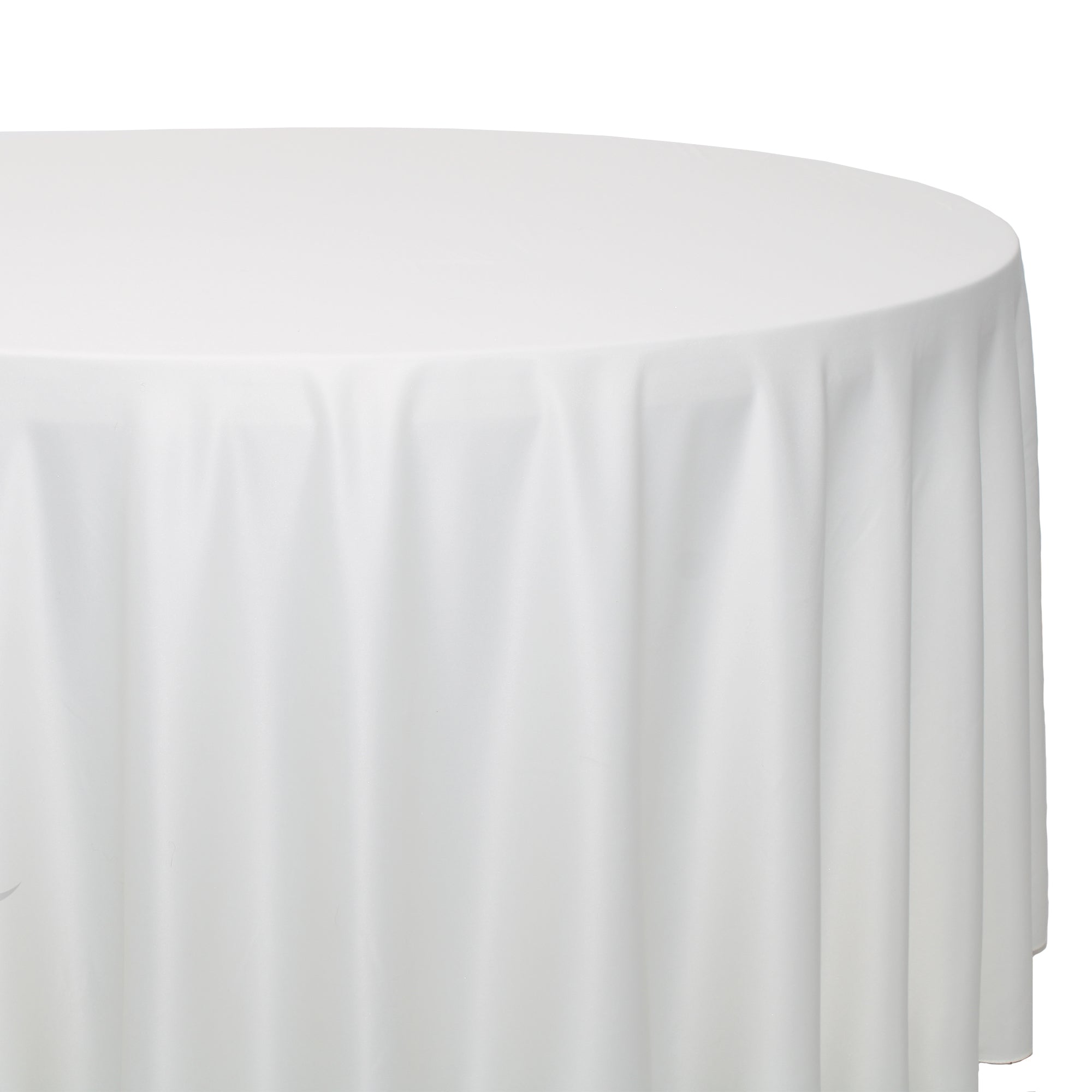 120 inch L'amour Satin Round Tablecloth White
