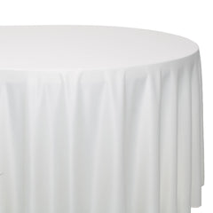 120 inch L'amour Satin Round Tablecloth White