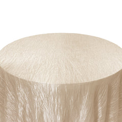 108 Inch Round Crinkle Taffeta Tablecloth Champagne