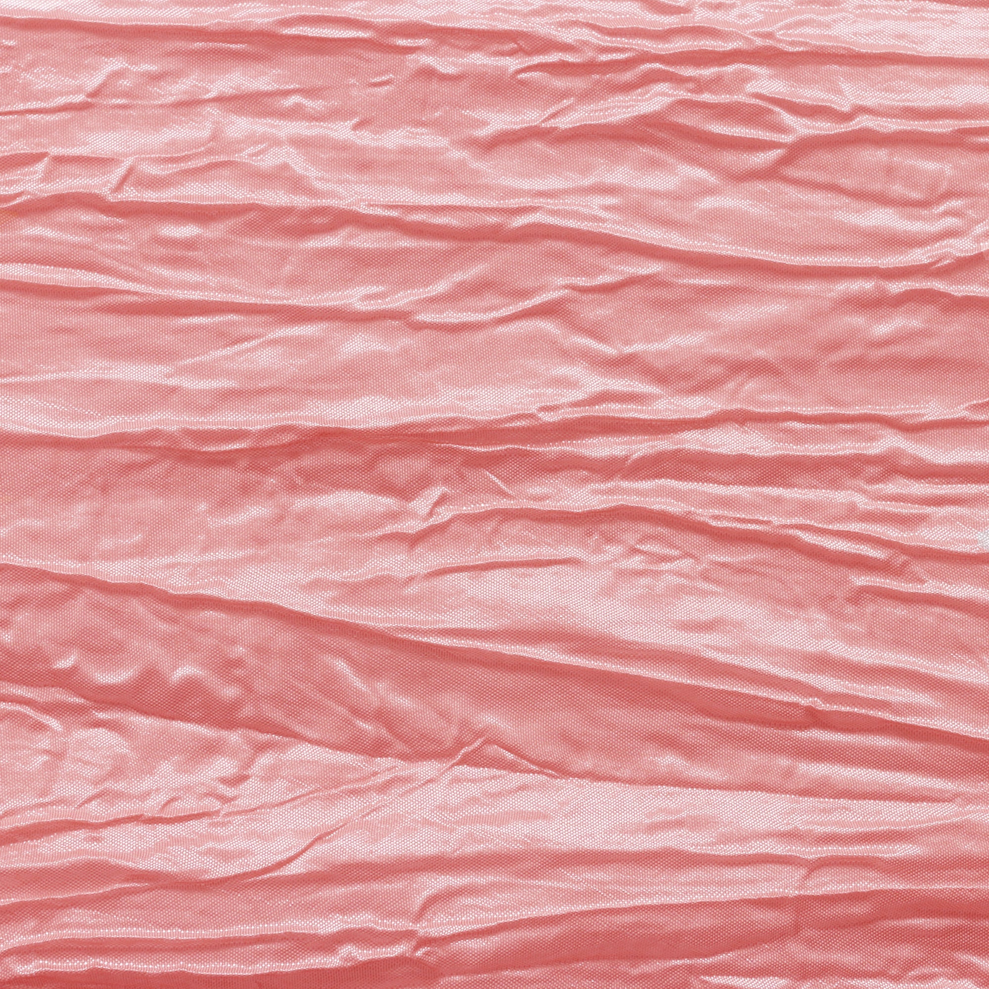 132 inch Crinkle Taffeta Round Tablecloth Coral