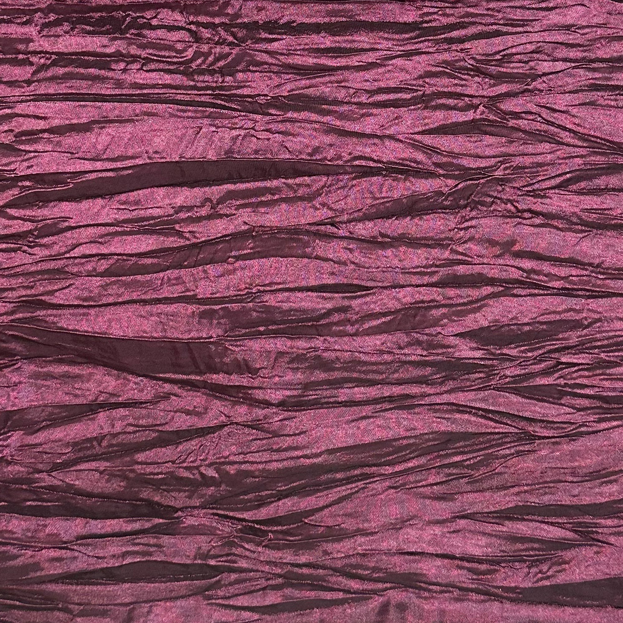 132 inch Crinkle Taffeta Round Tablecloth Eggplant