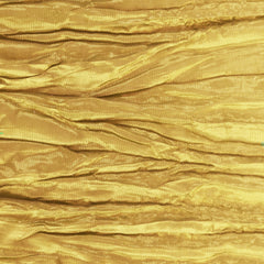 108 Inch Round Crinkle Taffeta Tablecloth Gold