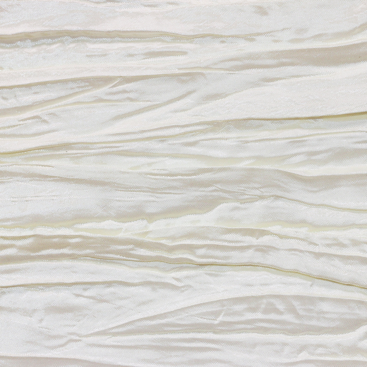 120 inch Crinkle Taffeta Round Tablecloth Ivory