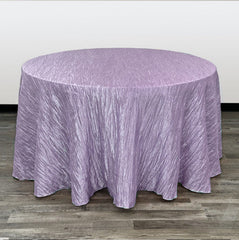 120 Inch Round Crinkle Taffeta Tablecloth Lavender