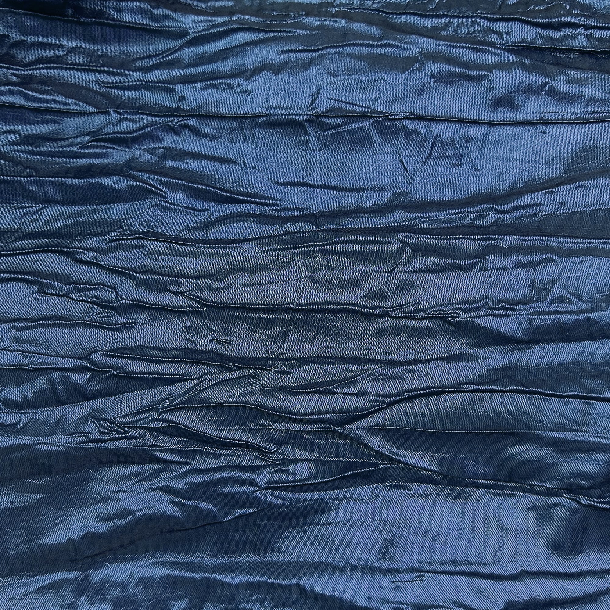 14 x 108 inch Crinkle Taffeta Table Runner Navy Blue