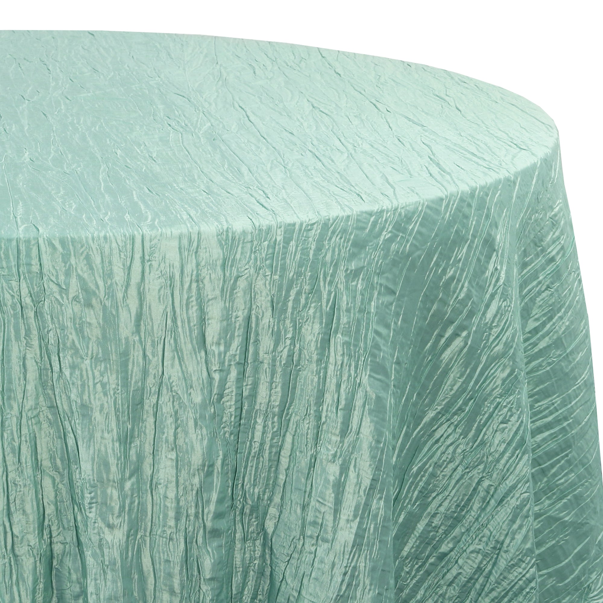 132 inch Crinkle Taffeta Round Tablecloth Tiffany