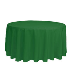 120 Inch Round Polyester Tablecloth Emerald Green