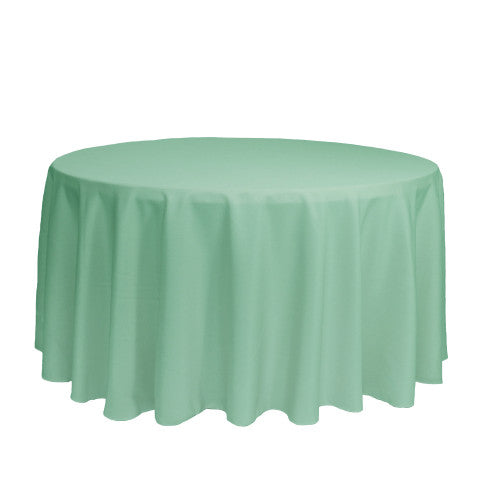 120 Inch Round Polyester Tablecloth Mint
