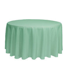 120 Inch Round Polyester Tablecloth Mint