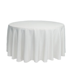 120 inch Polyester Round Tablecloth White