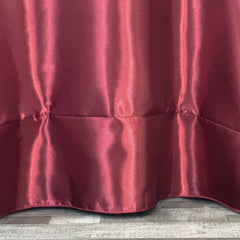 120 inch Satin Round Tablecloth Burgundy