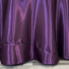 120 inch Satin Round Tablecloth Eggplant