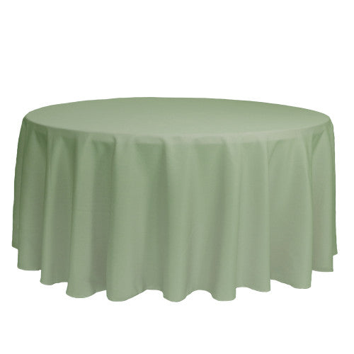 132 inch Polyester Round Tablecloth Sage