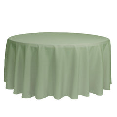 132 inch Polyester Round Tablecloth Sage