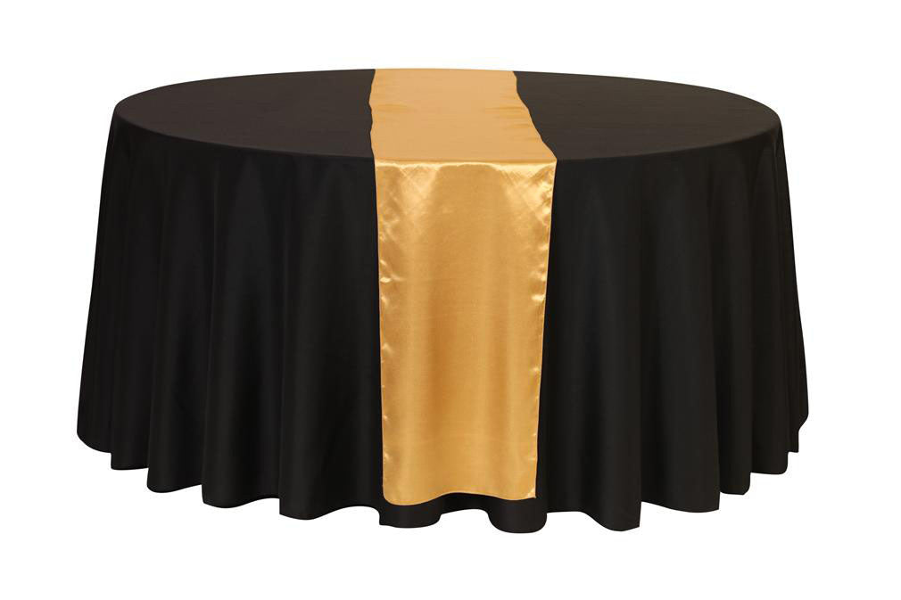 14 x 108 inch Satin Table Runner Gold