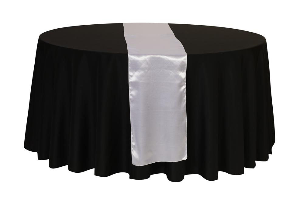 14 x 108 inch Satin Table Runner Silver