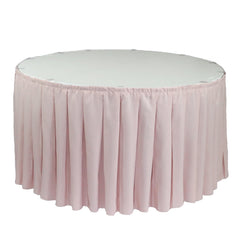 17 ft x 29 inch Polyester Pleated Table Skirt Blush
