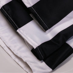 20 inch L'amour Satin Napkins Black and White (Pack of 10)