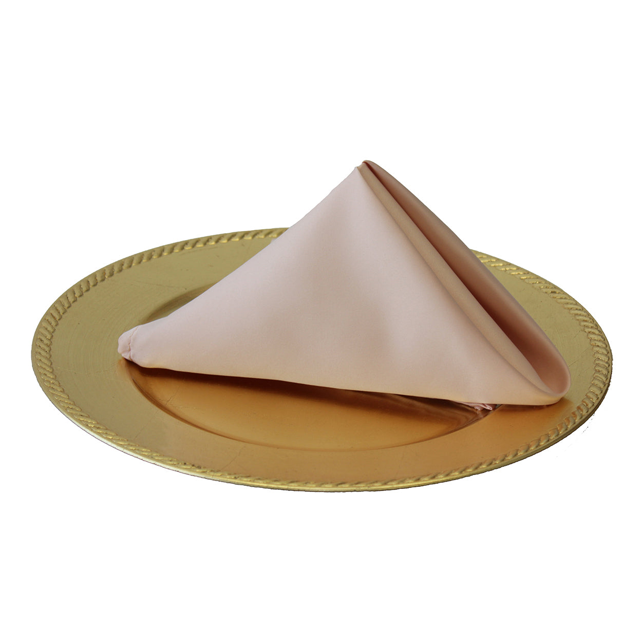 20 inch L'amour Satin Napkins Blush (Pack of 10)