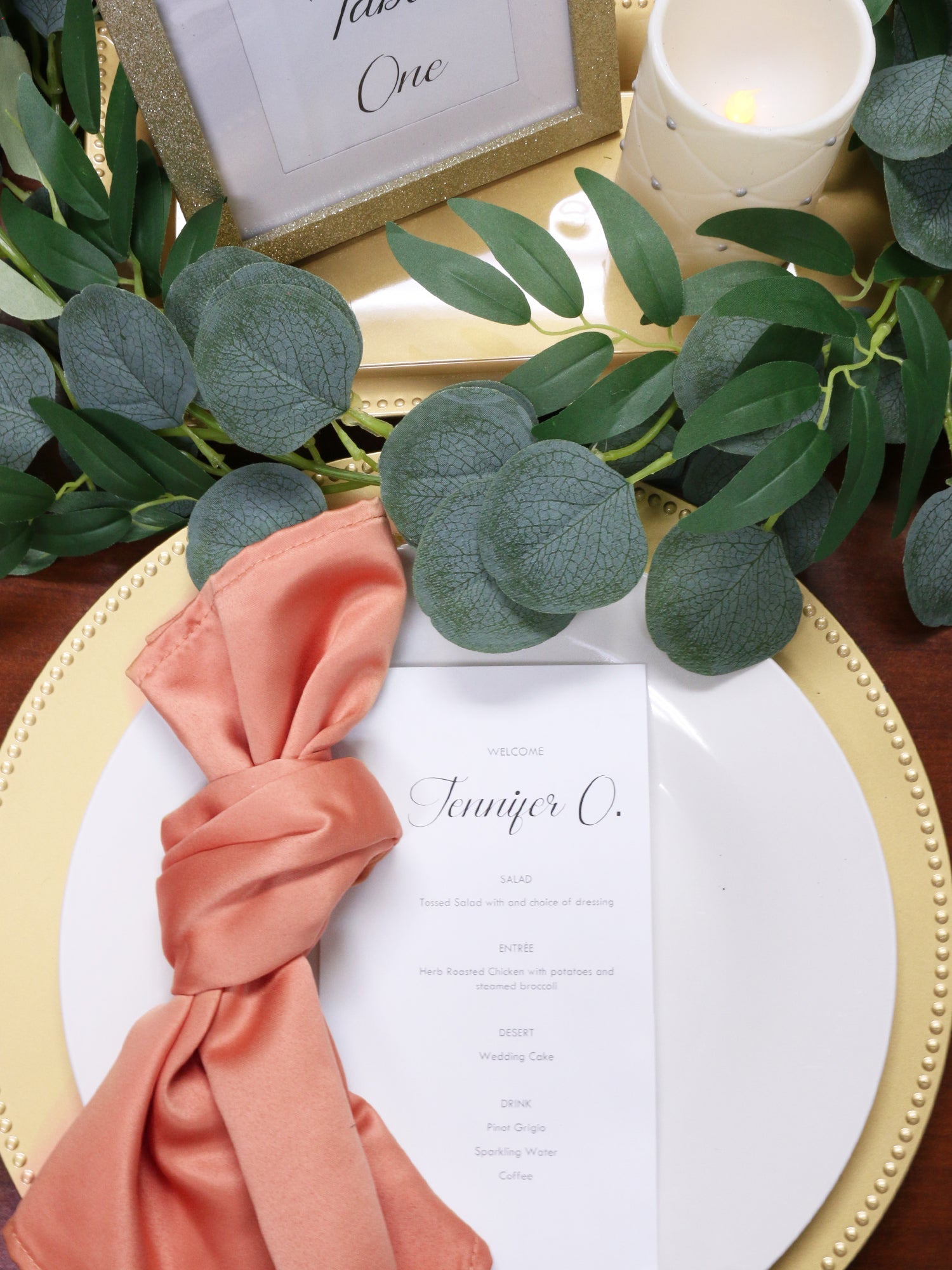 20 inch L'amour Satin Napkins Coral (Pack of 10)