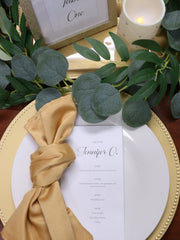 20 inch L'amour Satin Napkins Gold (Pack of 10)