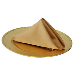20 inch L'amour Satin Napkins Gold (Pack of 10)
