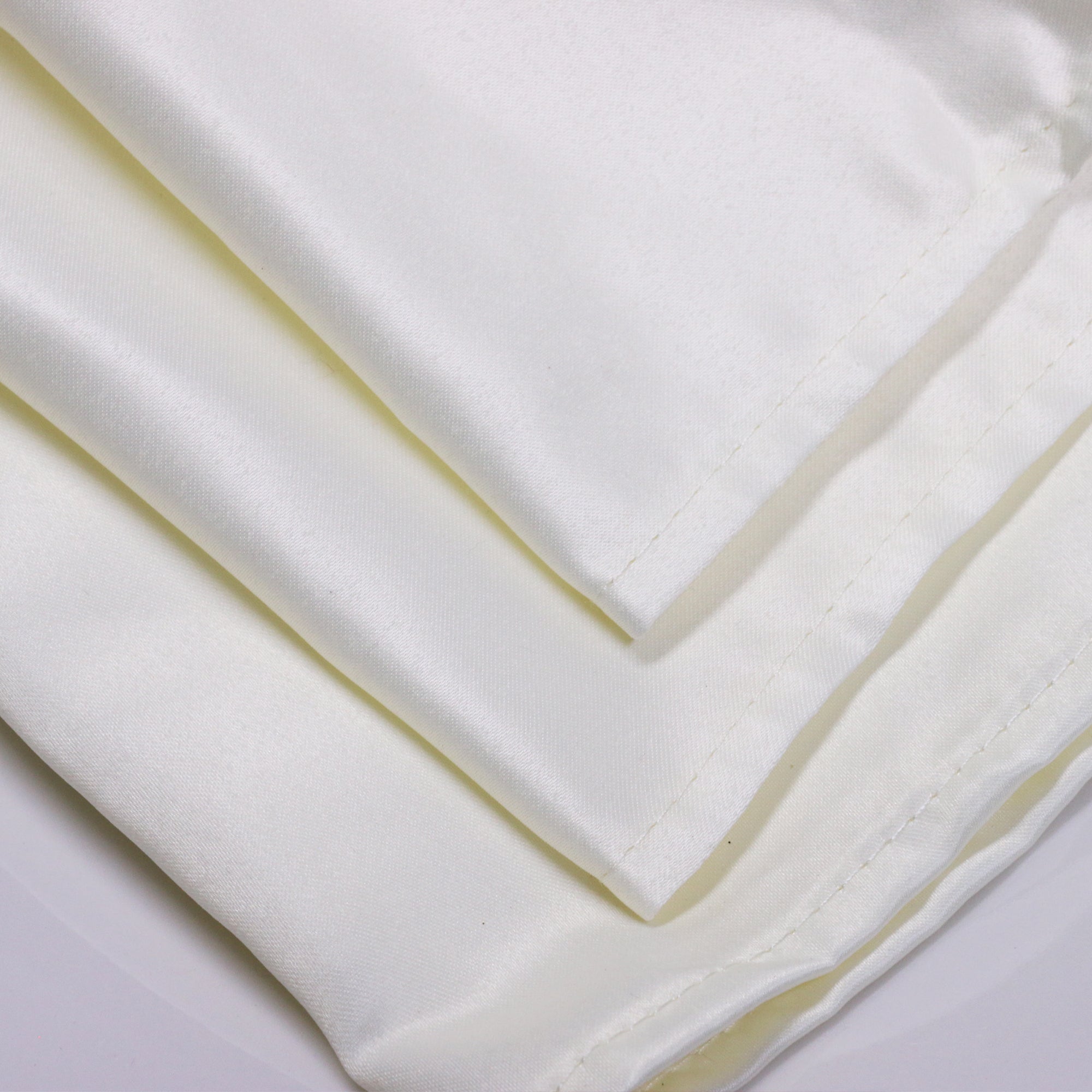 20 inch L'amour Satin Napkins Ivory (Pack of 10)