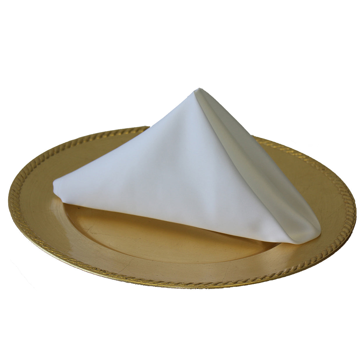 20 inch L'amour Satin Napkins White (Pack of 10)