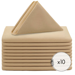 20 inch Polyester Cloth Napkins Champagne (Pack of 10)