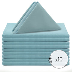 10 Pack 20 Inch Polyester Cloth Napkins Dusty Blue