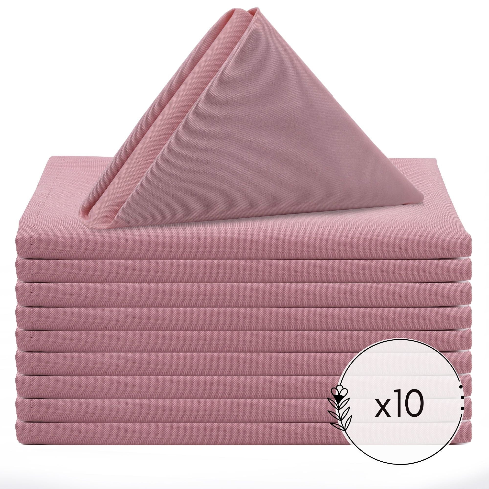 20 Inch Polyester Cloth Napkins Dusty Rose (Pack of 10)