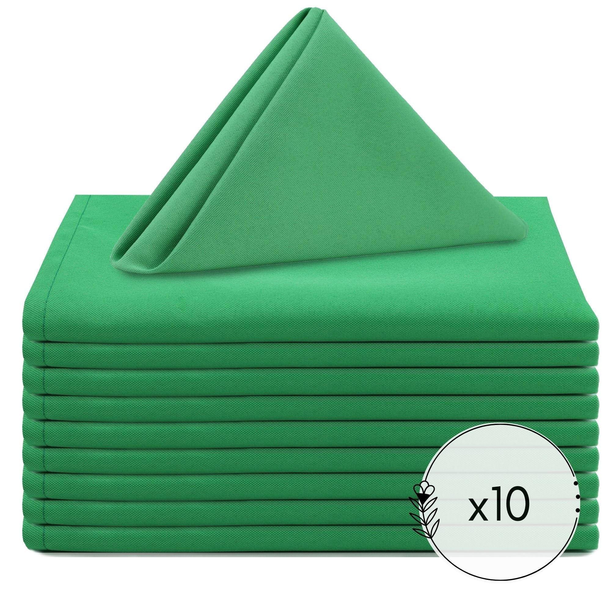 20 Inch Polyester Cloth Napkins Emerald Green (Pack of 10)