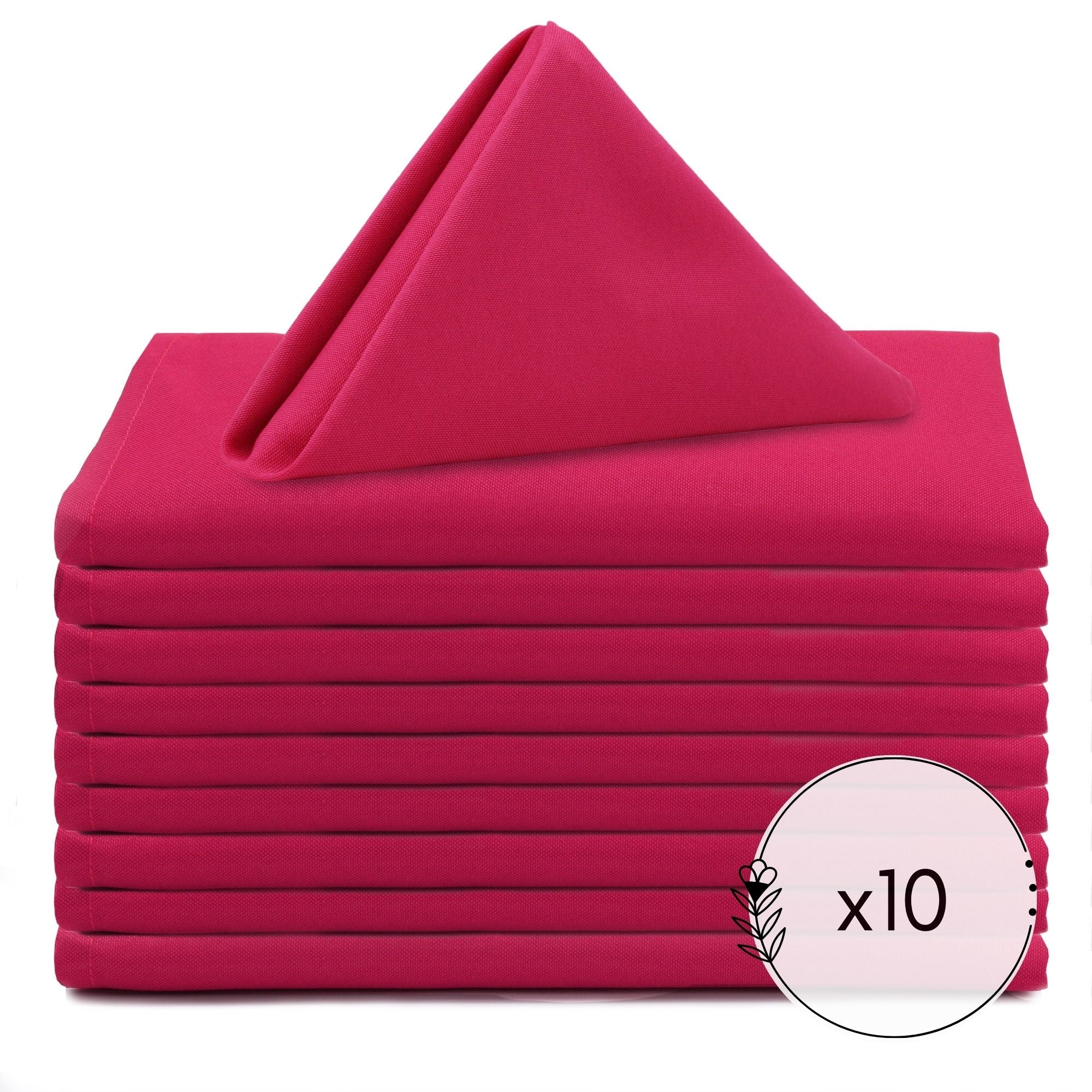 20 inch Polyester Cloth Napkins Fuchsia (Pack of 10)