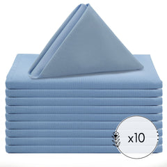 20 inch Polyester Cloth Napkins Light Blue (Pack of 10)