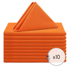 20 inch Polyester Cloth Napkins Orange (Pack of 10)